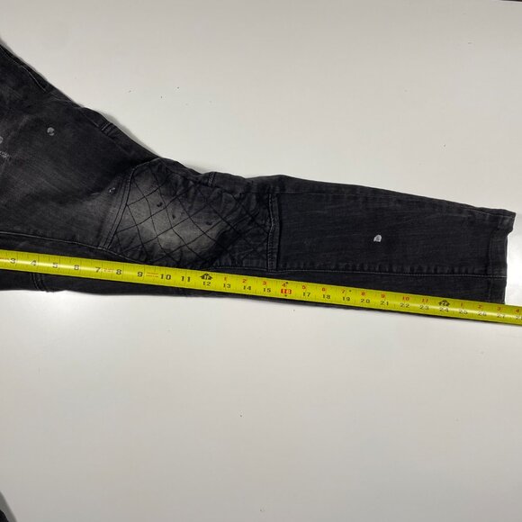 Dsquared2 Distressed Tidy Biker Slim Fit Jeans Faded Black mens size 33x27 - Picture 11 of 11